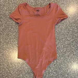 SO Terracotta Short Sleeve Thong Bodysuit